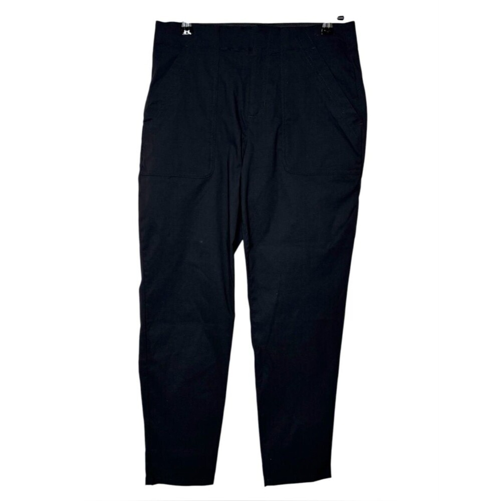 Eddie Bauer Horizon Straight Ankle Pants Women 6 Black Nylon Spandex Hiking NWOT